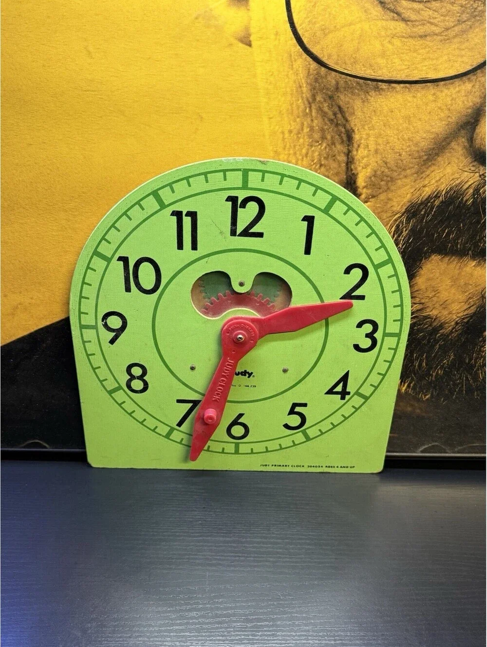 Vintage Judy Clock Primary Learning Educational Toy Wood Clock Rare Color